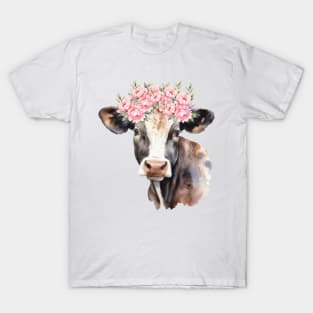 Kuh Blumenkrone T-Shirt